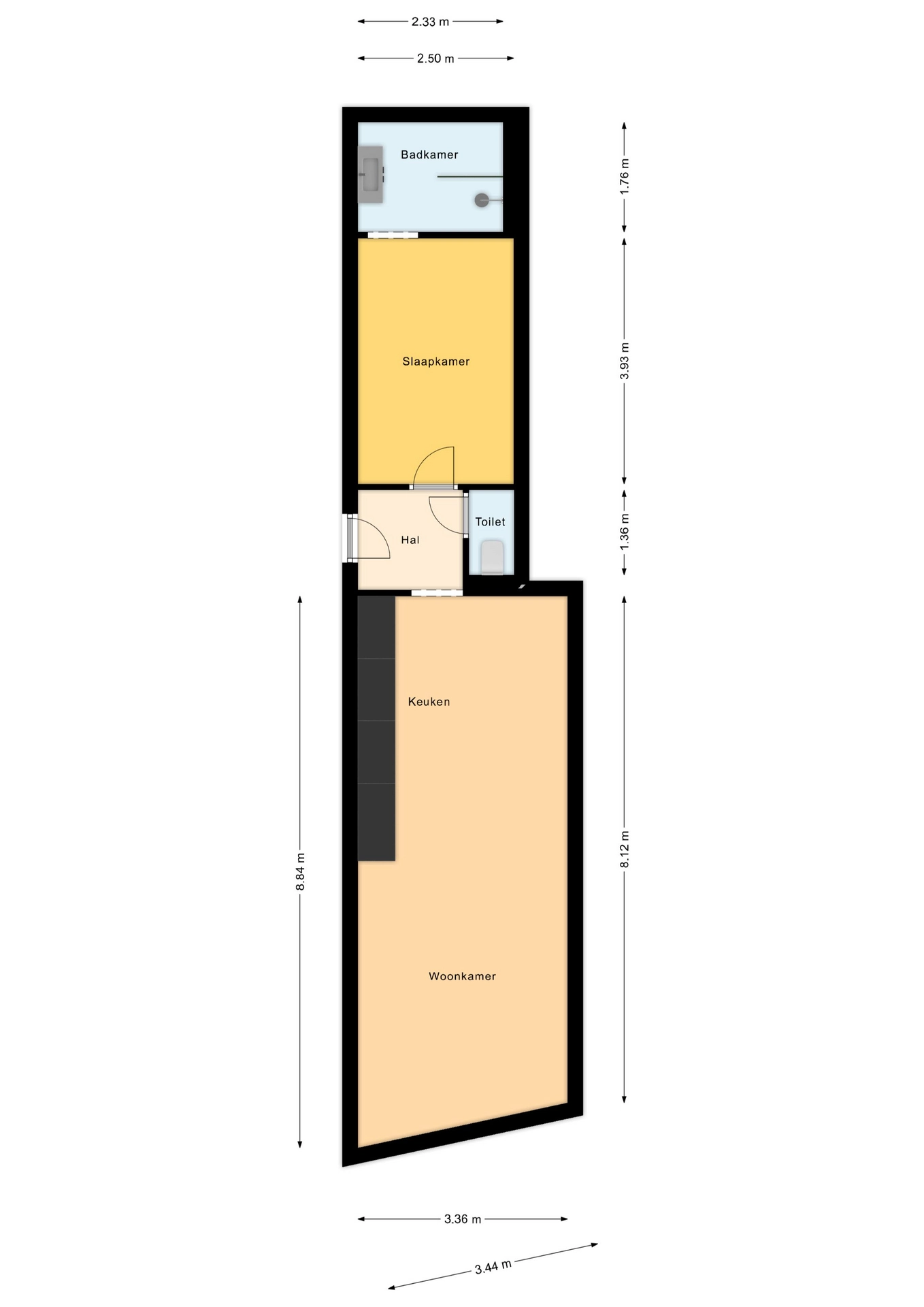Plattegrond Appartement Kloosterstraat